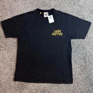 Gallery Black Tee with Yellow Print